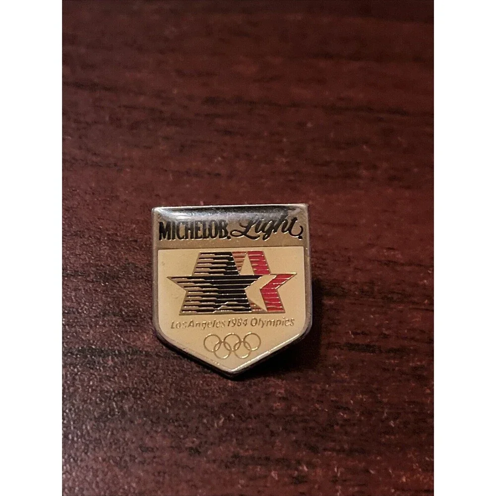 1984 Los Angeles Olympics Michelob Light‎ Beer Team USA Lapel Hat Pin